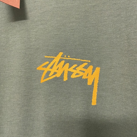 NWT Limited Edition Stussy Wizard Tee In Green & Yellow (Men’s Size Medium) - Picture 8 of 10
